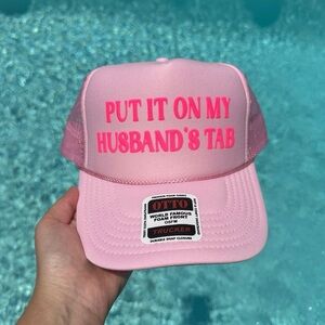 OTTO Pink Trucker Hat with Bold Text